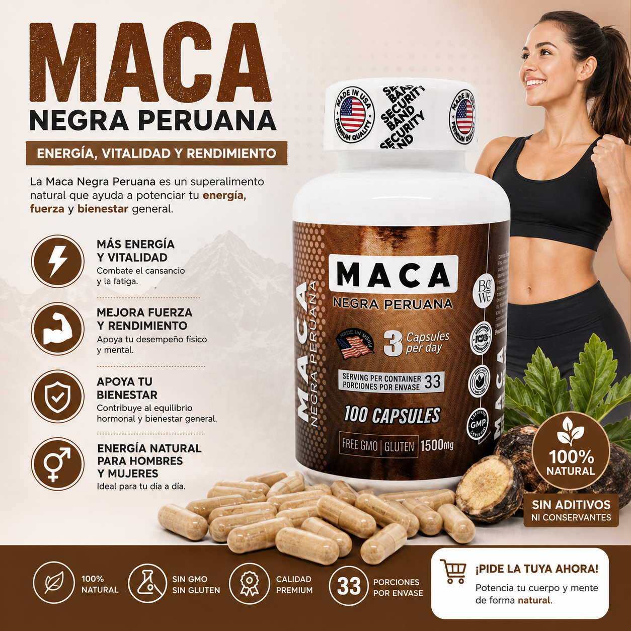 Maca Negra | 100 Cápsulas |